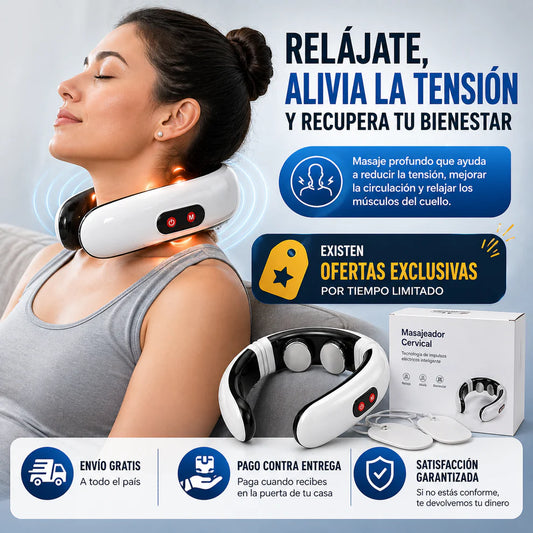 CerviRelief Pro™: Masajeador Cervical Inteligente