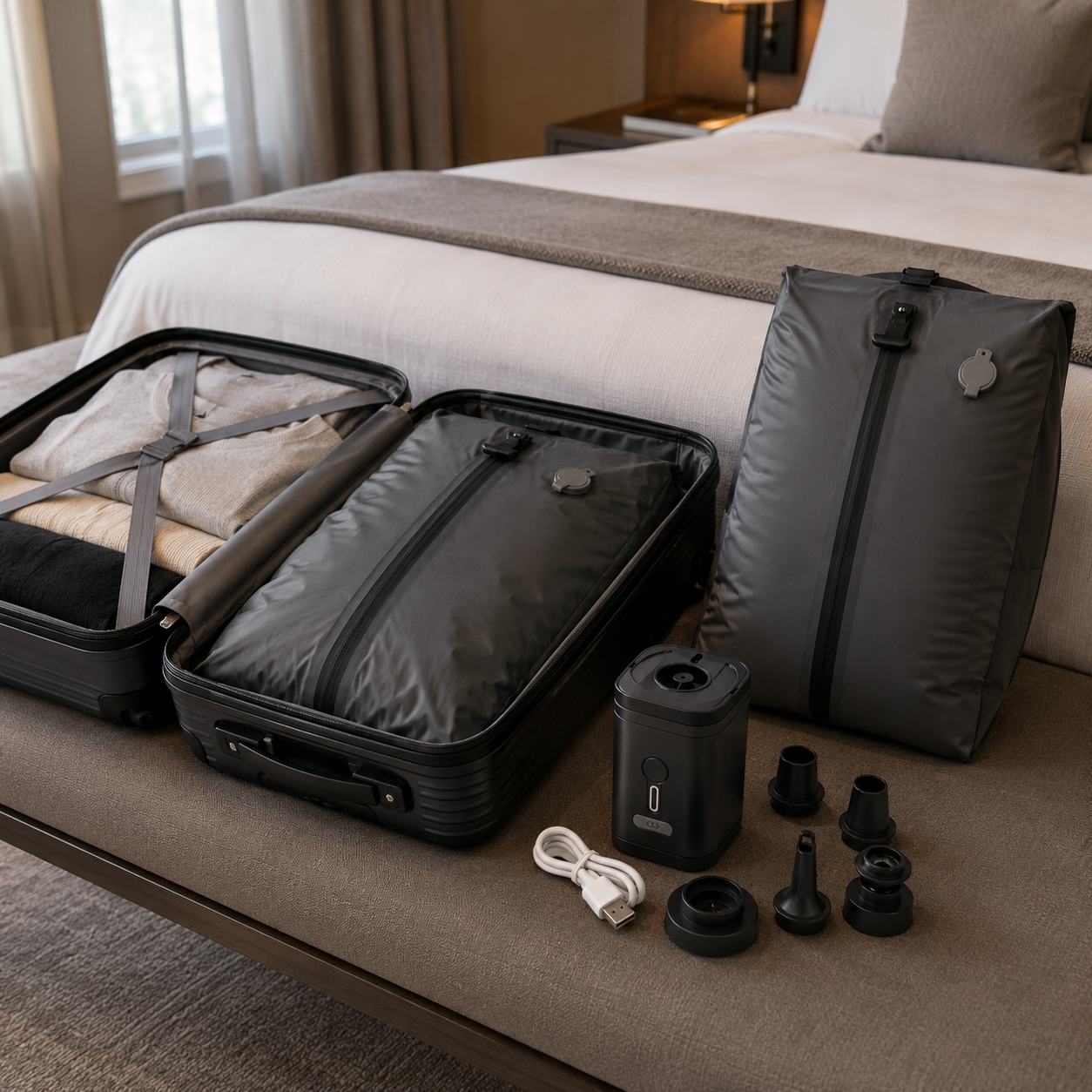 BOLSAS DE COMPRESIÓN AL VACÍO 17L PARA VIAJE